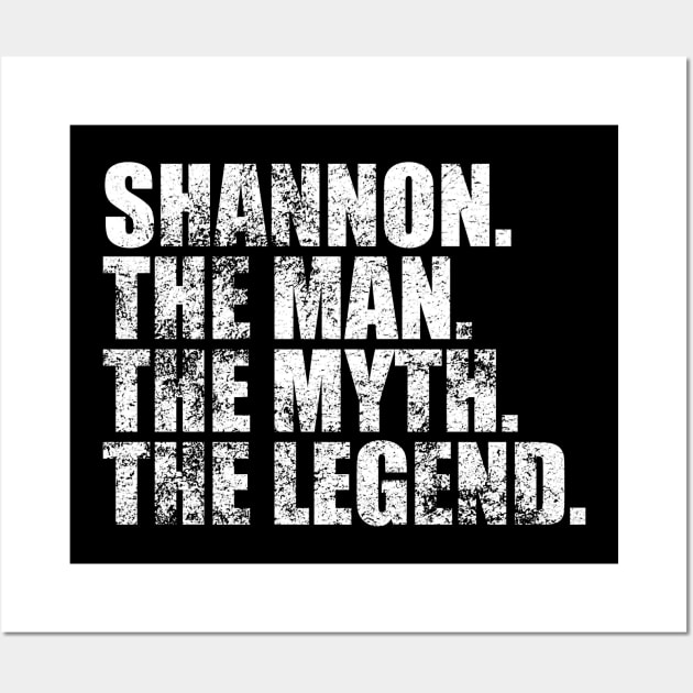 Shannon Legend Shannon Family name Shannon last Name Shannon Surname Shannon Family Reunion Wall Art by TeeLogic